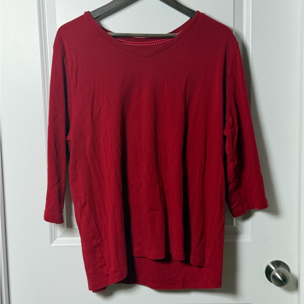 St. John’s Bay 3/4 Sleeve Top Women’s Casual Shirt